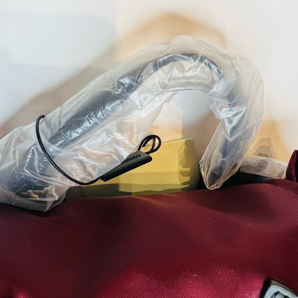 BURBERRY MEDIUM LOGO PRINT NYLON BURGUNDY RUCKSACK BACKPACK NEW WITH TAGS - Picture 8 of 17